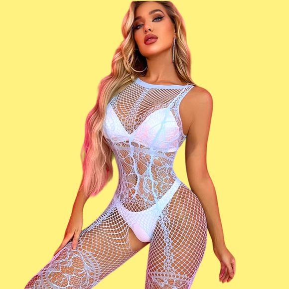 Women's Sexy Spaghetti Strap Lace Bodysuit. Light Blue. NWT. One Size. - Picture 1 of 5